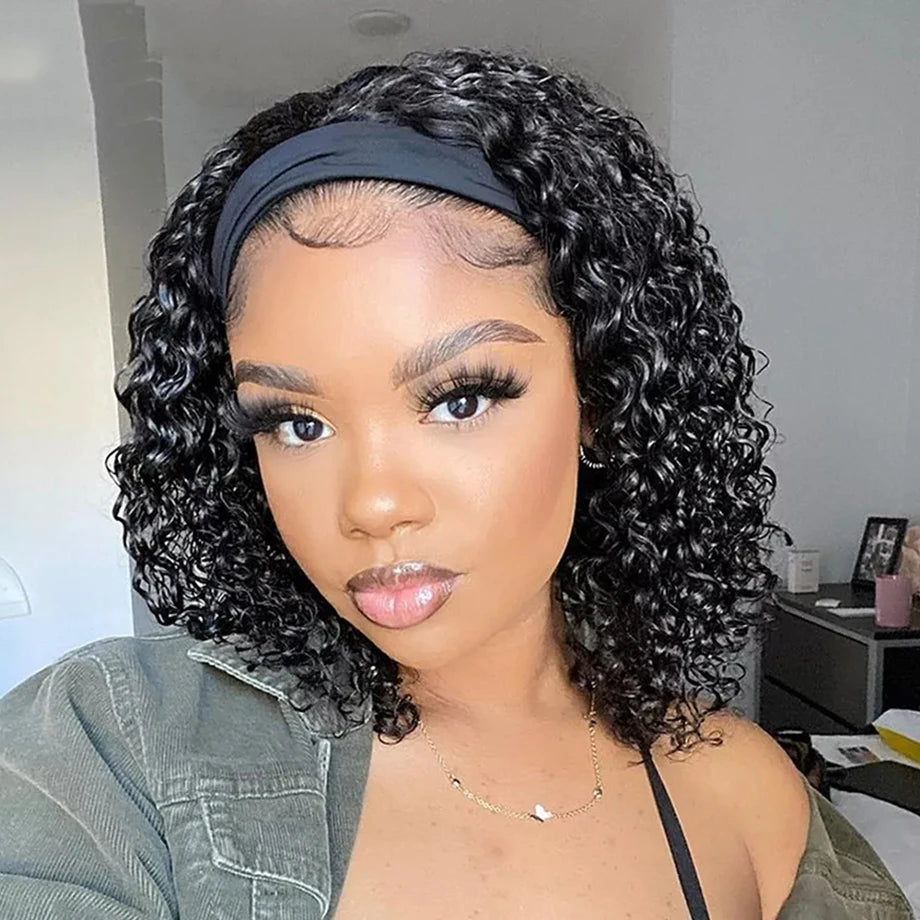 Brazilian Kinky Curly Headband Wig Human Hair