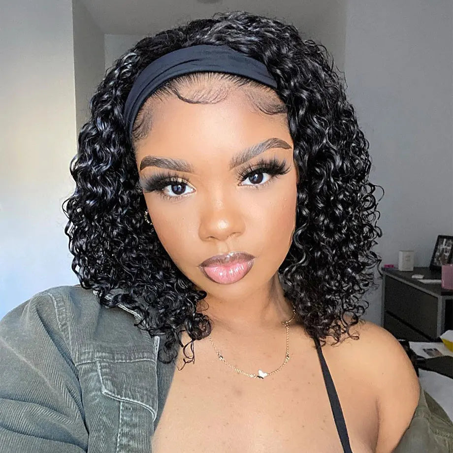 Brazilian Kinky Curly Headband Wig Human Hair